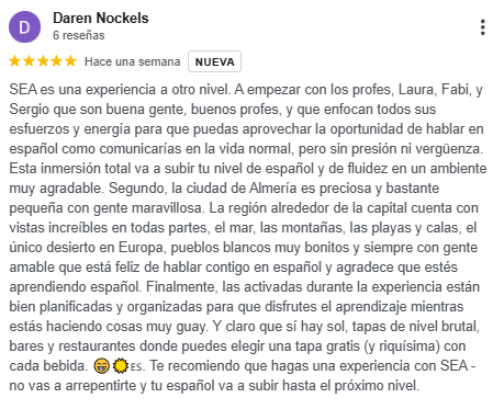 spanish experience almería daren reseña